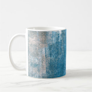Abstrakte, grau-blaue Abstrakte Kunstmalerei Kaffeetasse