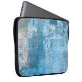 Abstrakte, grau-blaue Abstrakte Kunstmalerei Laptopschutzhülle (Vorne Rechts)