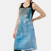 Abstrakte, grau-blaue Abstrakte Kunstmalerei Schürze (InSitu)