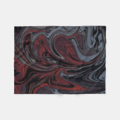 Abstrakte Grau-Rot-Malerei Fleecedecke (Vorderseite (Horizontal))