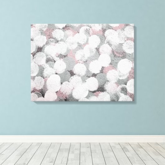 abstrakte, grau-weiße Kreise Leinwanddruck (Insitu (Holzboden))