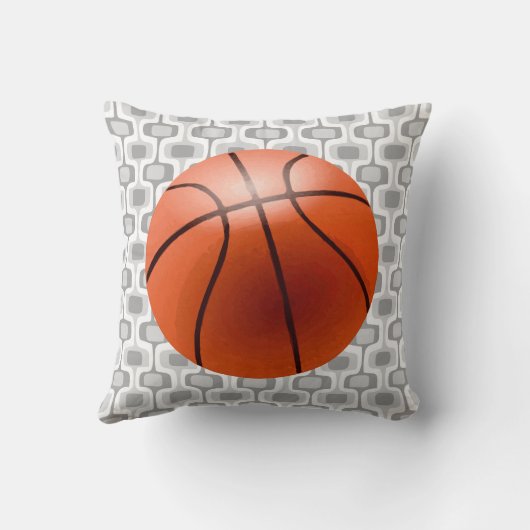 Abstrakte graue Basketball Boys - Geburtsakte Kissen (Rückseite)