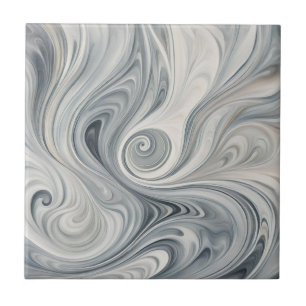 Abstrakte graue Blätter 4 Keramiken Tile Fliese
