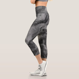 Abstrakte graue Diffusion Capri-Leggings Capri Leggings