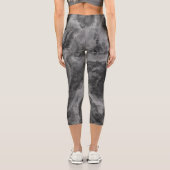 Abstrakte graue Diffusion Capri-Leggings Capri Leggings (Rückseite)