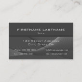 Abstrakte graue Geschäfts-Karten Visitenkarte (Rückseite)