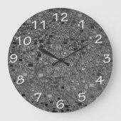 Abstrakte graue Imitate Texturgeometrischer Hinter Große Wanduhr (Vorderseite)