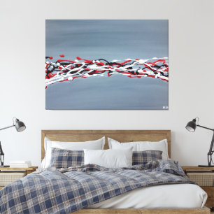 Abstrakte Graue Kunst Zeitgenössisch Modern Leinwanddruck