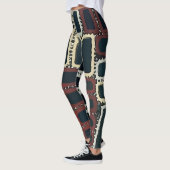 Abstrakte graue Rechtecke Leggings (Links)