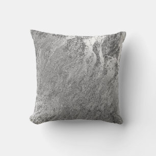 Abstrakte graue silberne VIP-Marmorpastel Kissen
