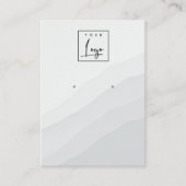 Abstrakte graue Studentenwelle mit Logo-Display Visitenkarte (Vorderseite)