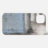 Abstrakte graue u. blaue Malerei Case-Mate iPhone Hülle (Rückseite (Horizontal))