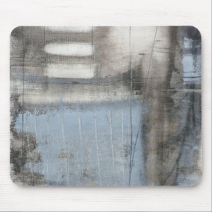 Abstrakte graue u. blaue Malerei Mousepad