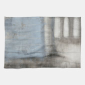 Abstrakte graue und blaue Malerei Geschirrtuch (Horizontal)