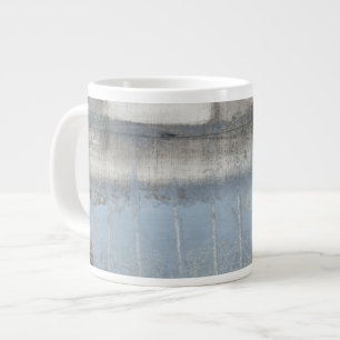 Abstrakte graue und blaue Malerei Jumbo-Tasse