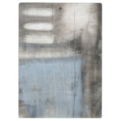 Abstrakte graue und blaue Malerei Klemmbrett (Rückseite)