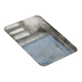 Abstrakte graue und blaue Malerei Magnet (Rechte Seite)