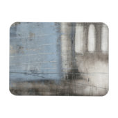 Abstrakte graue und blaue Malerei Magnet (Horizontal)