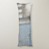 Abstrakte graue und blaue Malerei Seitenschläferkissen (Rückseite (Vertikal))