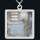 Abstrakte graue und blaue Malerei Versilberte Kette<br><div class="desc">Ein Jennifer Goldberger abstraktes graues und blaues Gemälde. Es sieht aus wie ein bewölkter Tag,  der sich in einen Regenwald verwandeln könnte. Wenn man moderne Kunst Liebe,  dann ist dies der Ausdruck für Sie. Holen Sie sich noch heute eins ab!</div>
