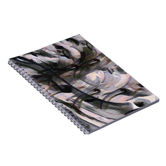 Abstrakte, graue und lila Muster Notizblock (Rechte Seite)