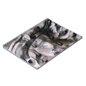 Abstrakte, graue und lila Muster Notizblock (Linke Seite)