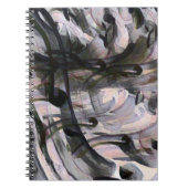 Abstrakte, graue und lila Muster Notizblock (Vorderseite)