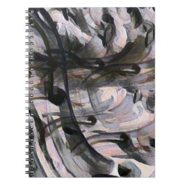 Abstrakte, graue und lila Muster Notizblock