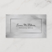 Abstrakte graue Wasserfarbe mit Silver QR Code Visitenkarte (Vorderseite)