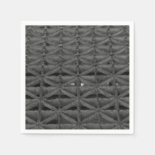 Abstrakte Graustufen-Brücke Serviette (Vorderseite)