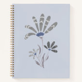 Abstrakte Graustufen-Psychedelische Blume Notizblock (Vorderseite)