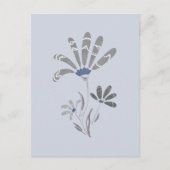 Abstrakte Graustufen-Psychedelische Blume Postkarte (Vorderseite)