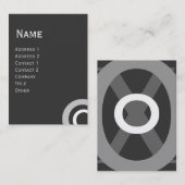 ABSTRAKTE GrauWEISSE KREISE Visitenkarte (Vorne/Hinten)
