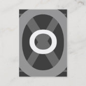 ABSTRAKTE GrauWEISSE KREISE Visitenkarte (Rückseite)