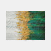 Abstrakte Green and gold Motion Fleecedecke (Vorderseite (Horizontal))