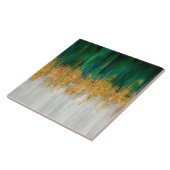 Abstrakte Green and gold Motion Fliese (Seite)