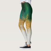 Abstrakte Green and gold Motion Leggings (Links)