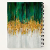 Abstrakte Green and gold Motion Notizblock (Rückseite)