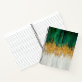 Abstrakte Green and gold Motion Notizblock (Innenseite)