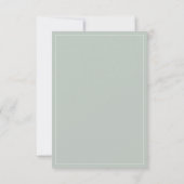 Abstrakte Green Fether Flat Dankeschön Karte (Rückseite)