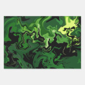 Abstrakte Green Flow Art Geschenkpapier Set (Vorderseite 3)