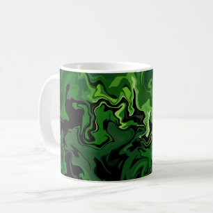 Abstrakte Green Flow Art Kaffeetasse