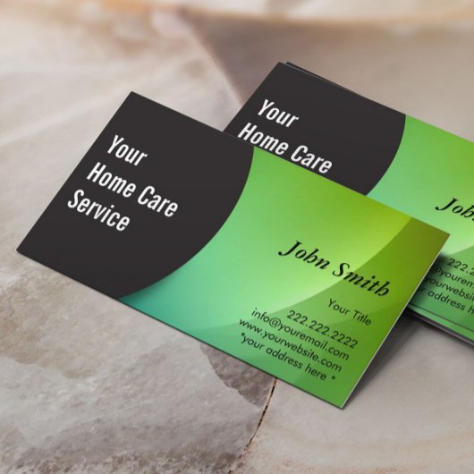 Abstrakte Green Zuhause Nursing Care Business Card Visitenkarte