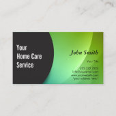 Abstrakte Green Zuhause Nursing Care Business Card Visitenkarte (Vorderseite)