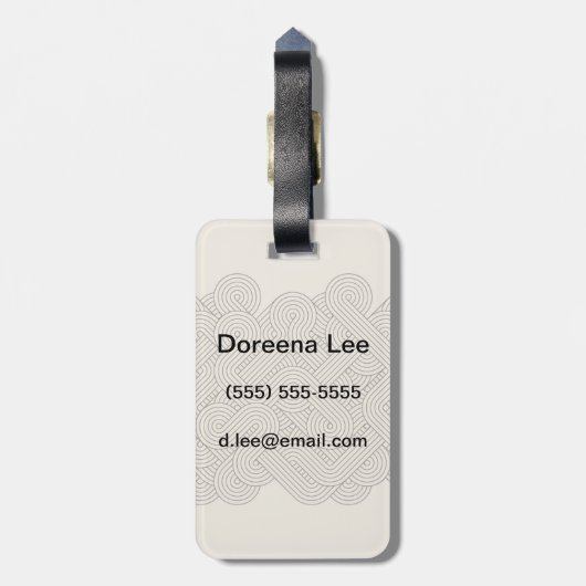 Abstrakte Grenze Gepäckanhänger (Rückseite vertikal)