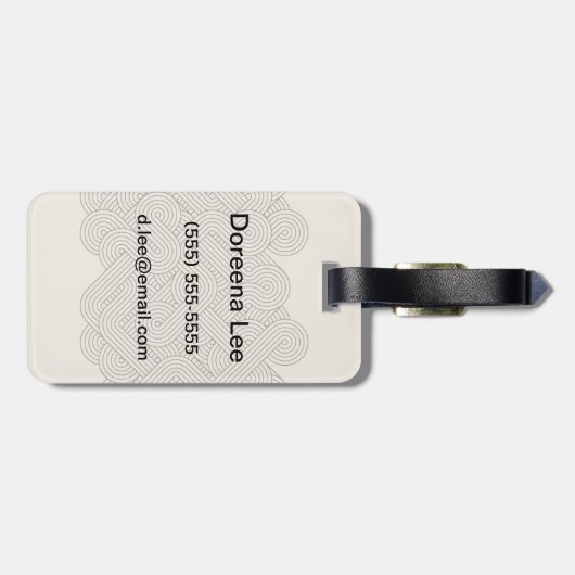 Abstrakte Grenze Gepäckanhänger (Rückseite horizontal)