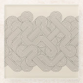 Abstrakte Grenze Glasuntersetzer (Vorderseite)