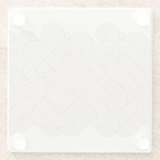 Abstrakte Grenze Glasuntersetzer (Rückseite)
