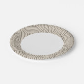 Abstrakte Grenze Pappteller (Schrägansicht)