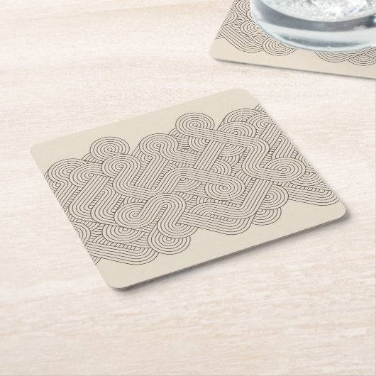 Abstrakte Grenze Rechteckiger Pappuntersetzer (angewinkelt)